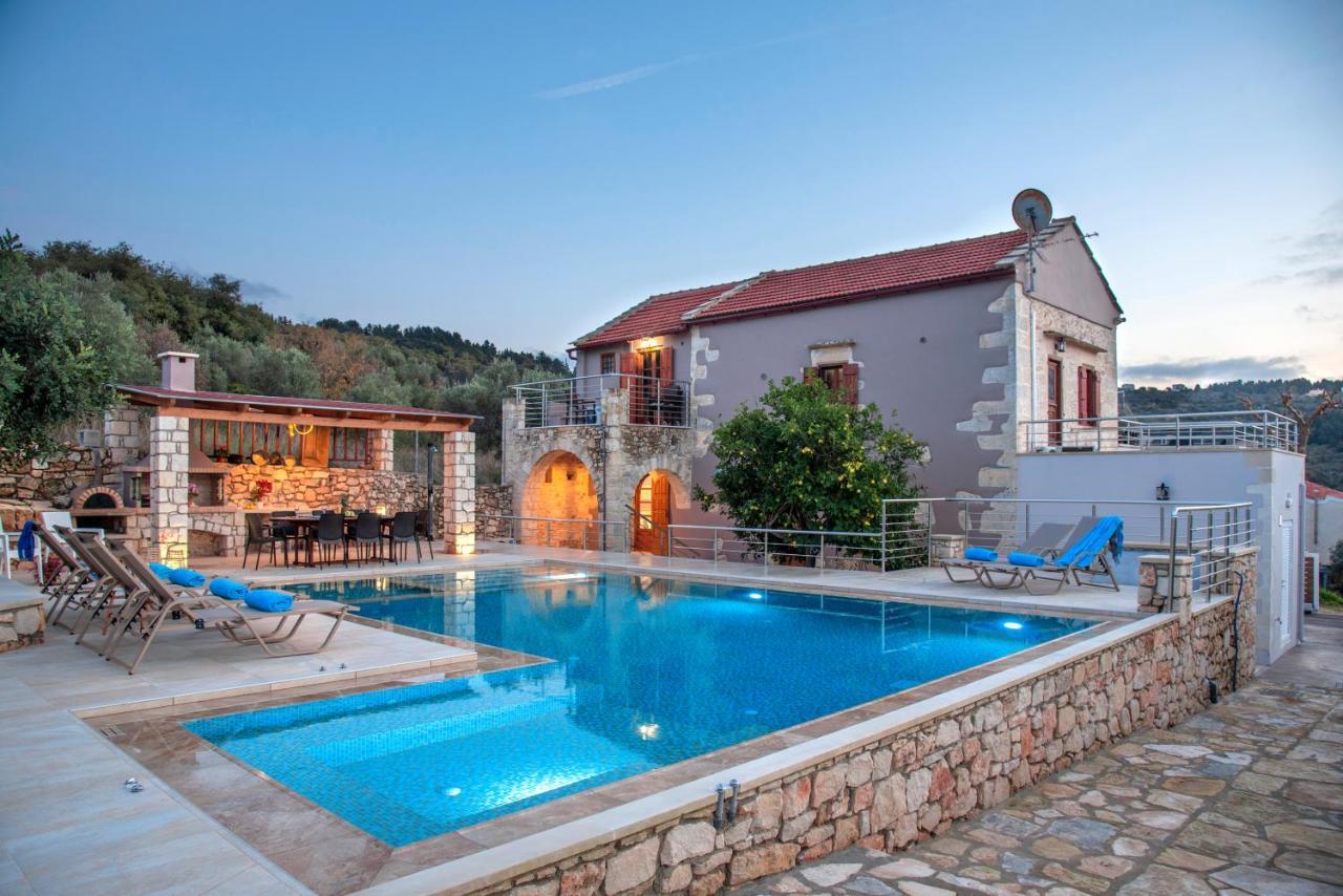 Cretan Lux Villa Heated Pool Gavalochori Luaran gambar