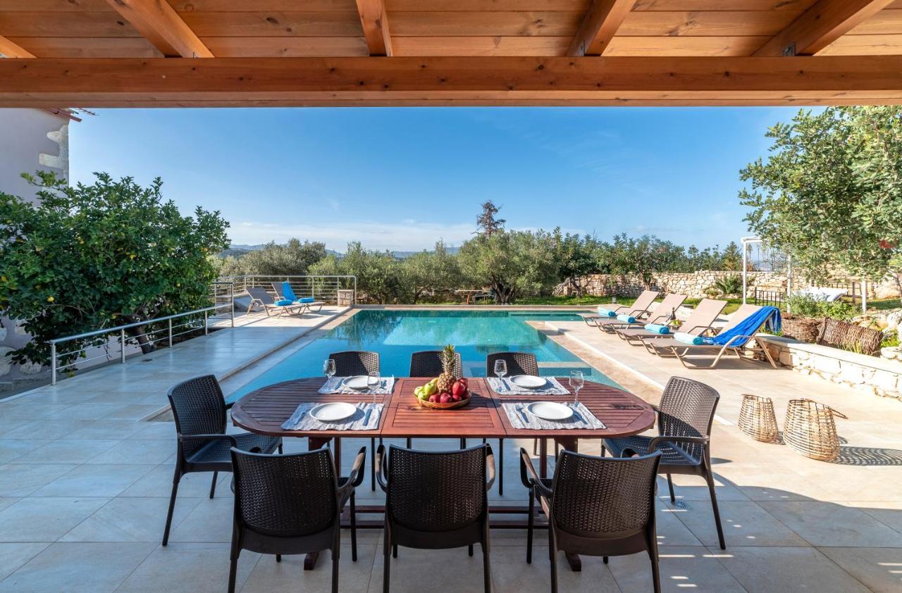 Cretan Lux Villa Heated Pool Gavalochori Luaran gambar