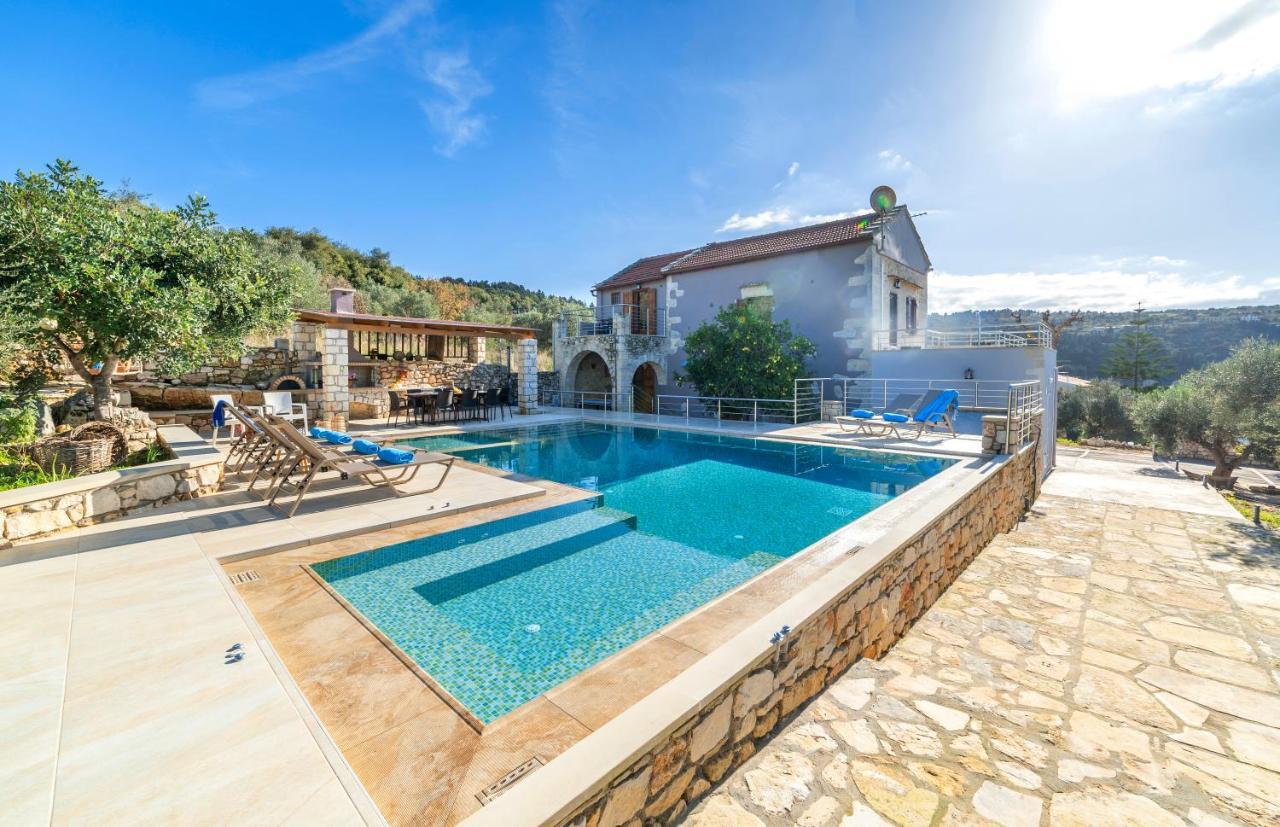 Cretan Lux Villa Heated Pool Gavalochori Luaran gambar