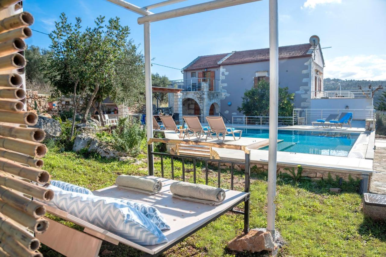 Cretan Lux Villa Heated Pool Gavalochori Luaran gambar