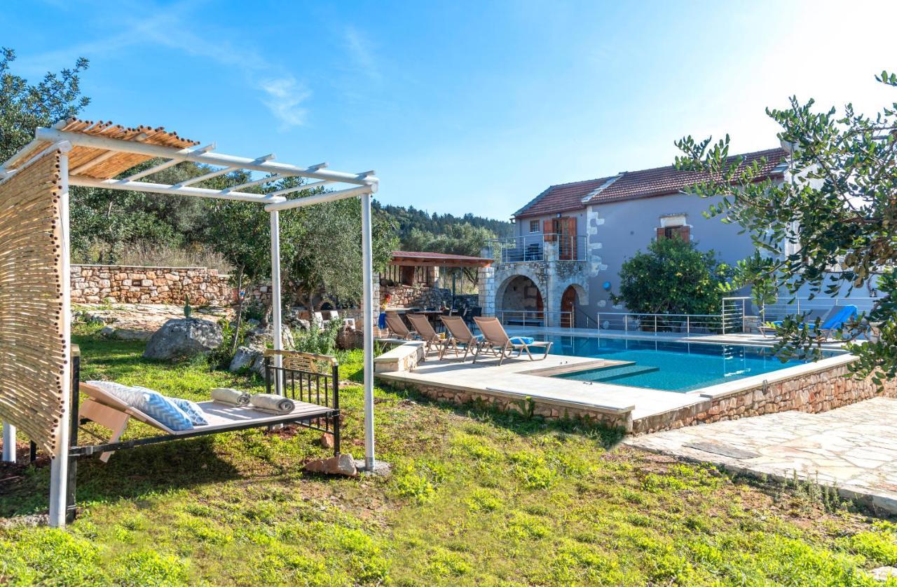 Cretan Lux Villa Heated Pool Gavalochori Luaran gambar