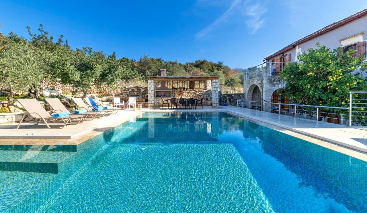 Cretan Lux Villa Heated Pool Gavalochori Luaran gambar