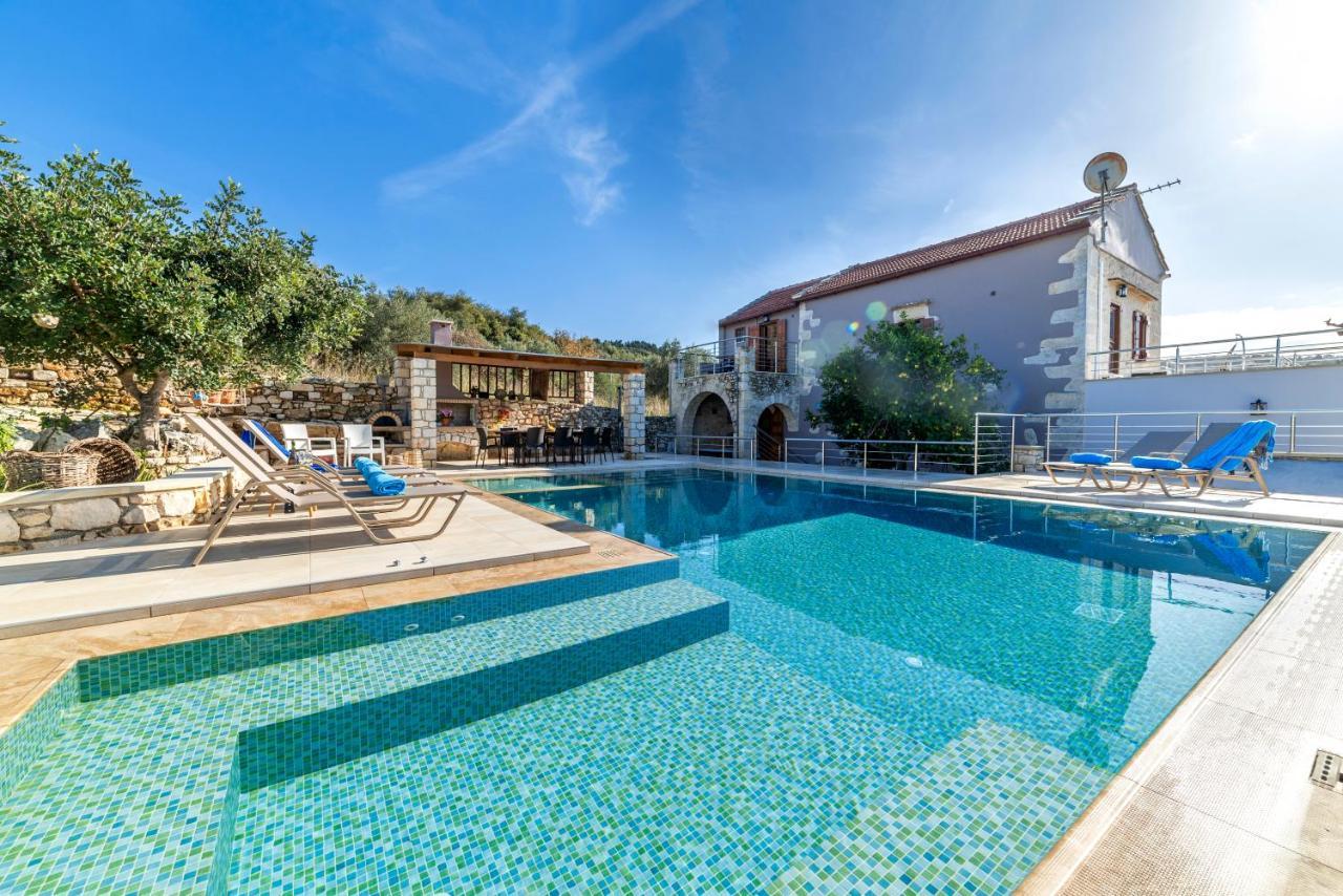 Cretan Lux Villa Heated Pool Gavalochori Luaran gambar